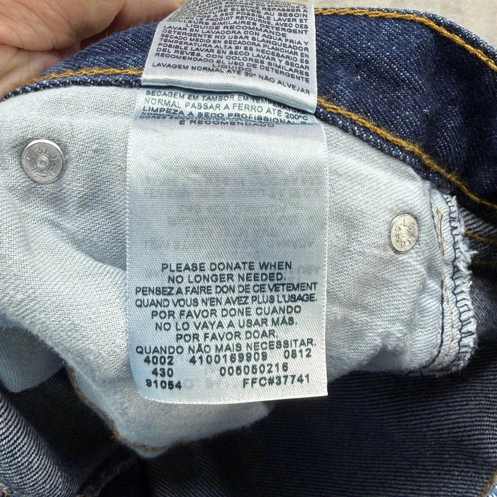 Levi's 505 Regular Fit Jeans Mens 32x29 Dark Wash Blue Straight Leg Denim Casual